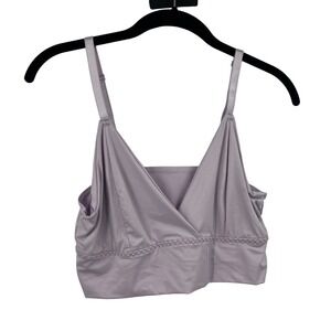 Wireless Lilac Comfort Bralette Light Lined Adjustable Straps Women's 1XL